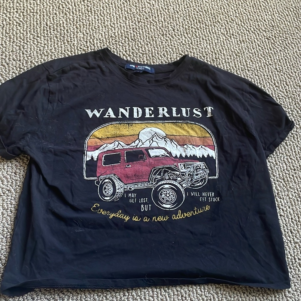 One Clothing Los Angeles Wanderlust Crop Tee